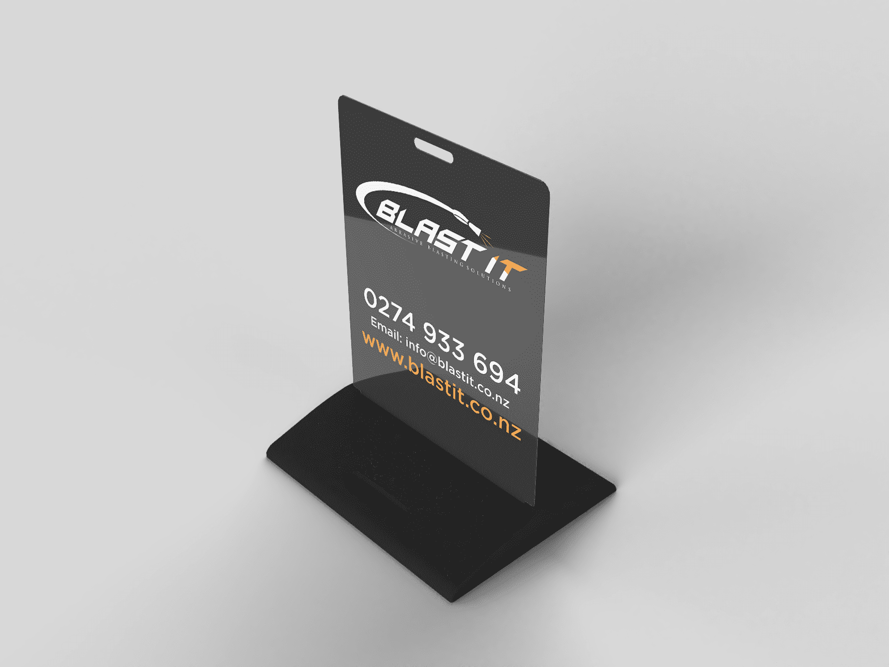 Blast it mockup